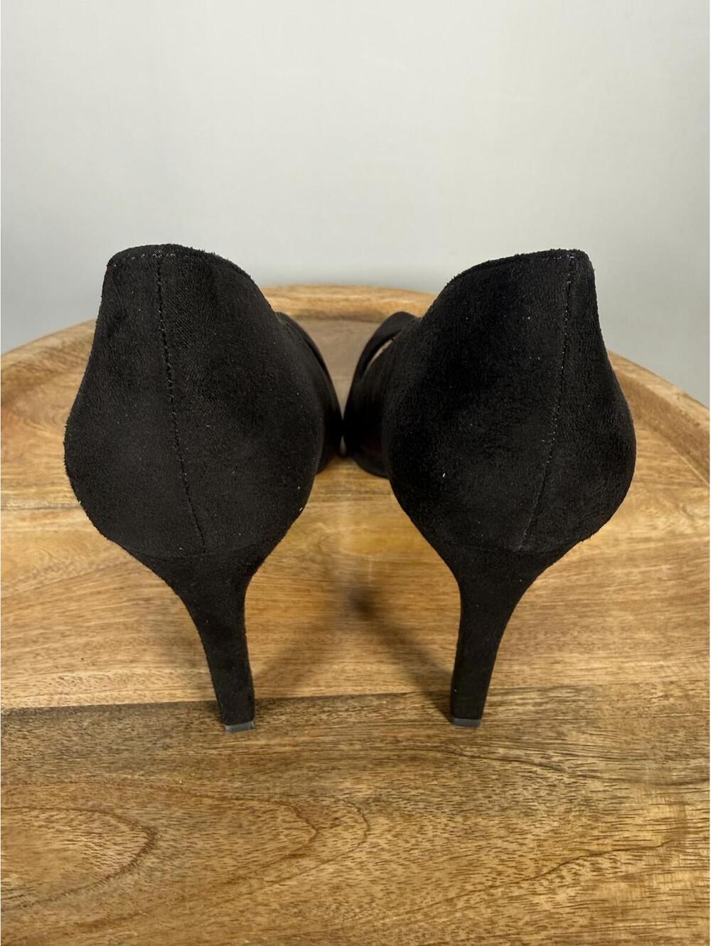 French Connection Black Suede Pointed Toe Pumps Heels Women's US Size 8.5 NWB - Picture 3 of 12
